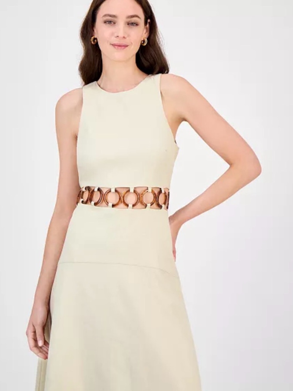 New RACHEL Rachel Roy Daphne ring trim cutout dress